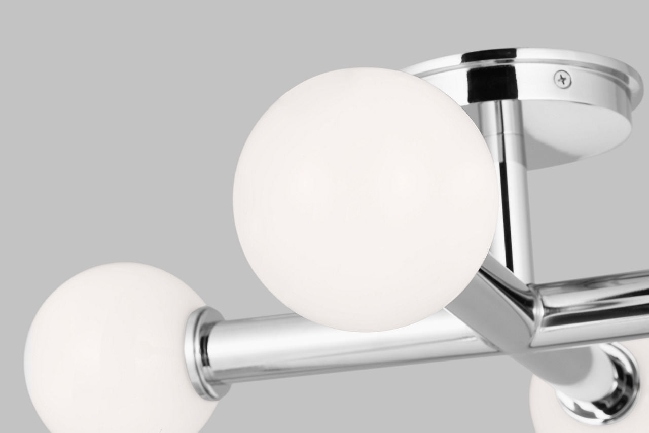 Nodes Semi-Flush Mount Polished Nickel