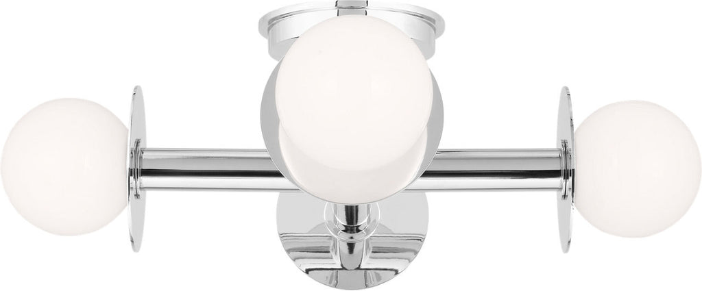 Nodes Semi-Flush Mount Polished Nickel
