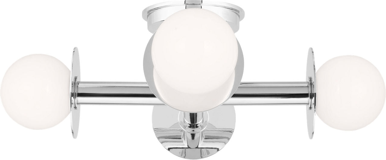 Nodes Semi-Flush Mount Polished Nickel
