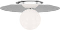 Nodes Medium Flush Mount | Polished Nickel
