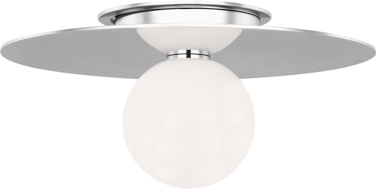Nodes Medium Flush Mount | Polished Nickel