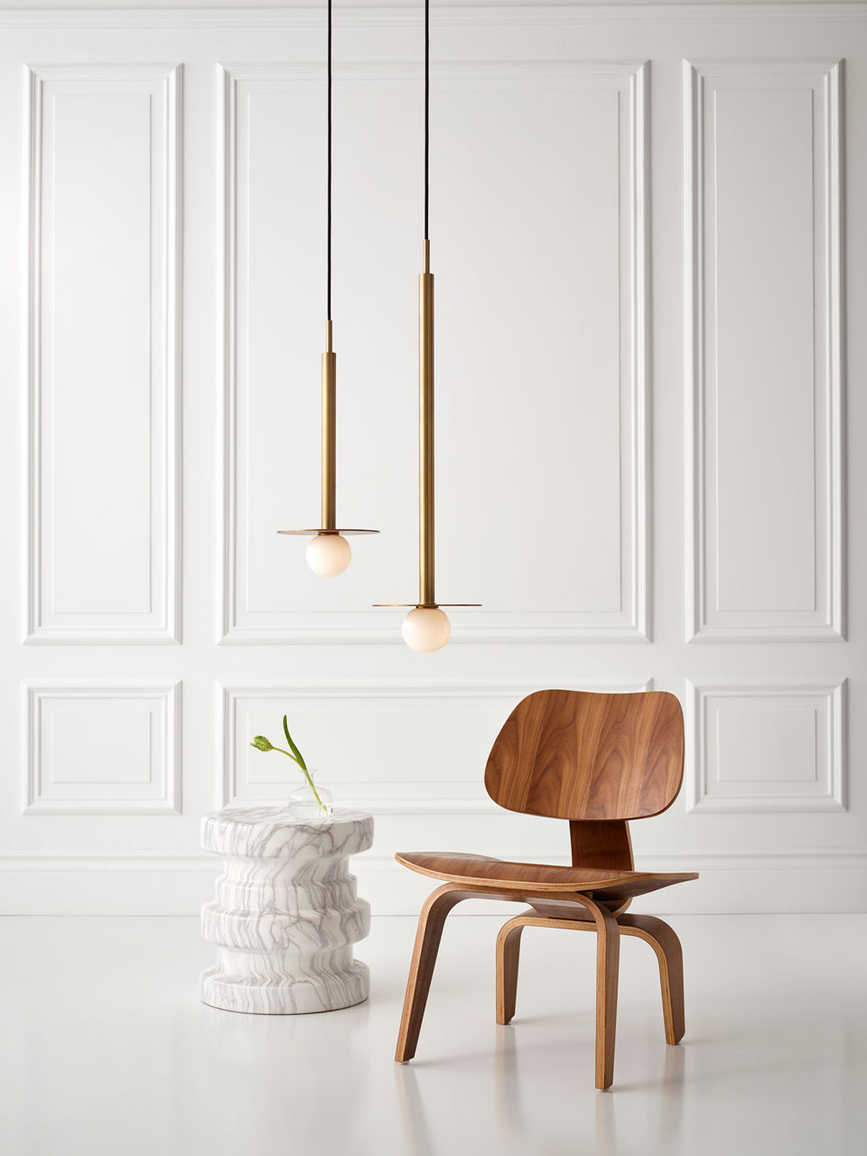 Nodes Tall Pendant | Burnished Brass