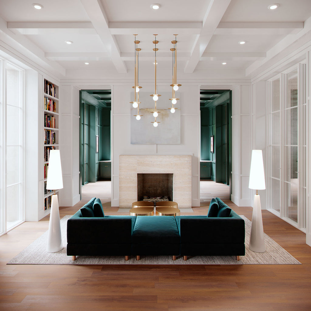 Nodes Tall Pendant | Burnished Brass