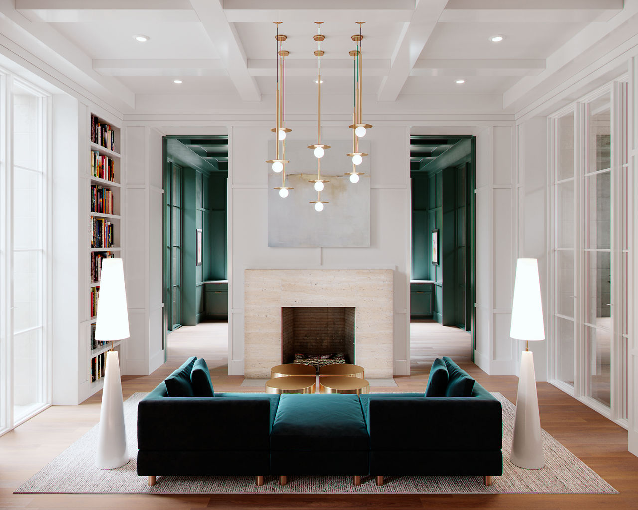Nodes Tall Pendant | Burnished Brass
