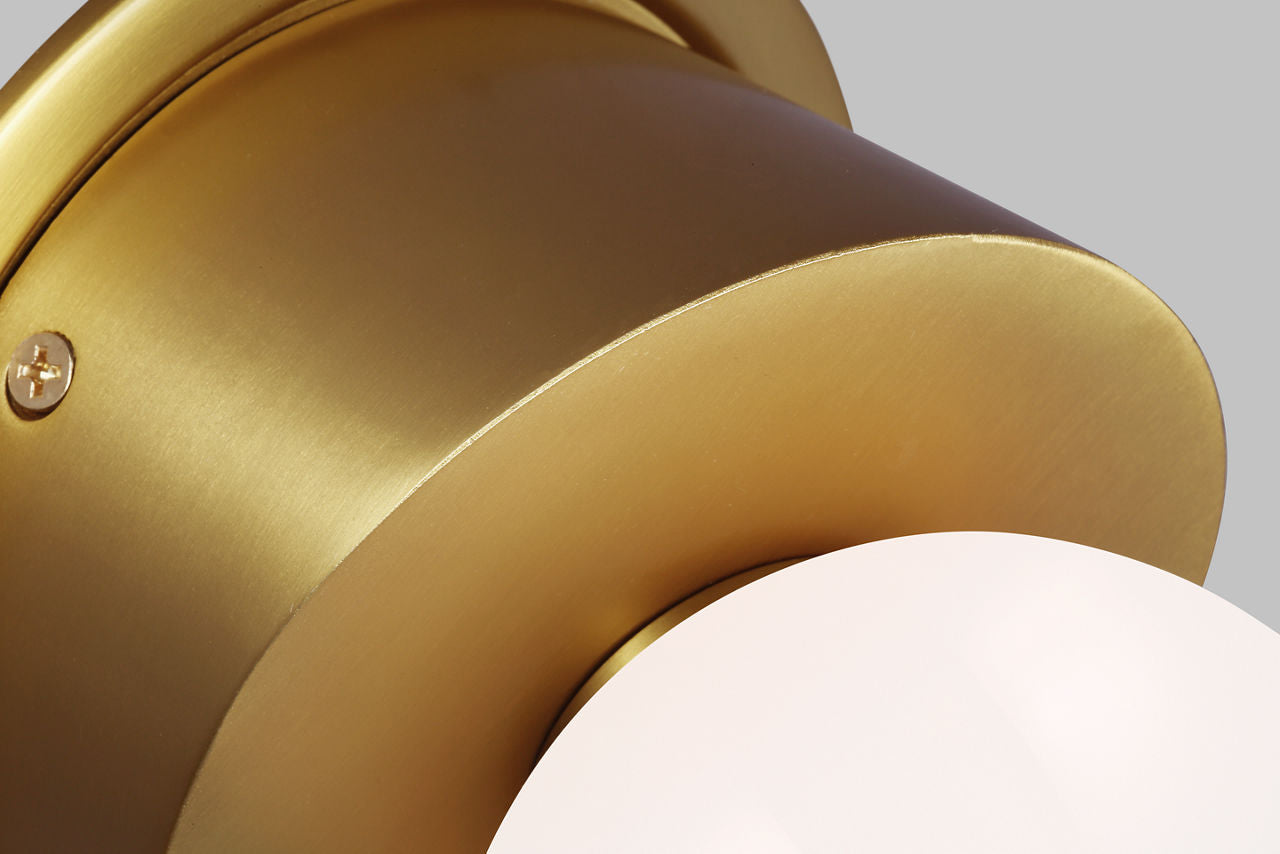 Nodes Large Angled Sconce | Burnished Brass