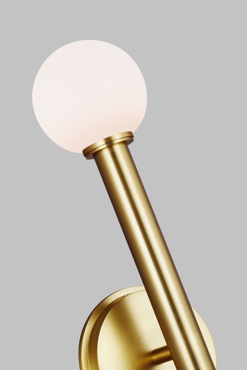 Nodes Double Sconce | Burnished Brass