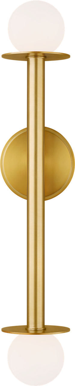 Nodes Double Sconce | Burnished Brass
