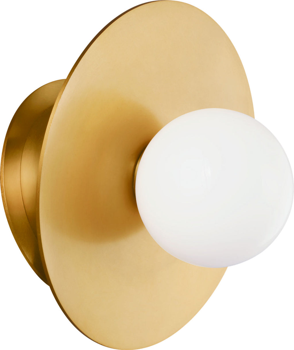 Nodes Large Angled Sconce | Burnished Brass