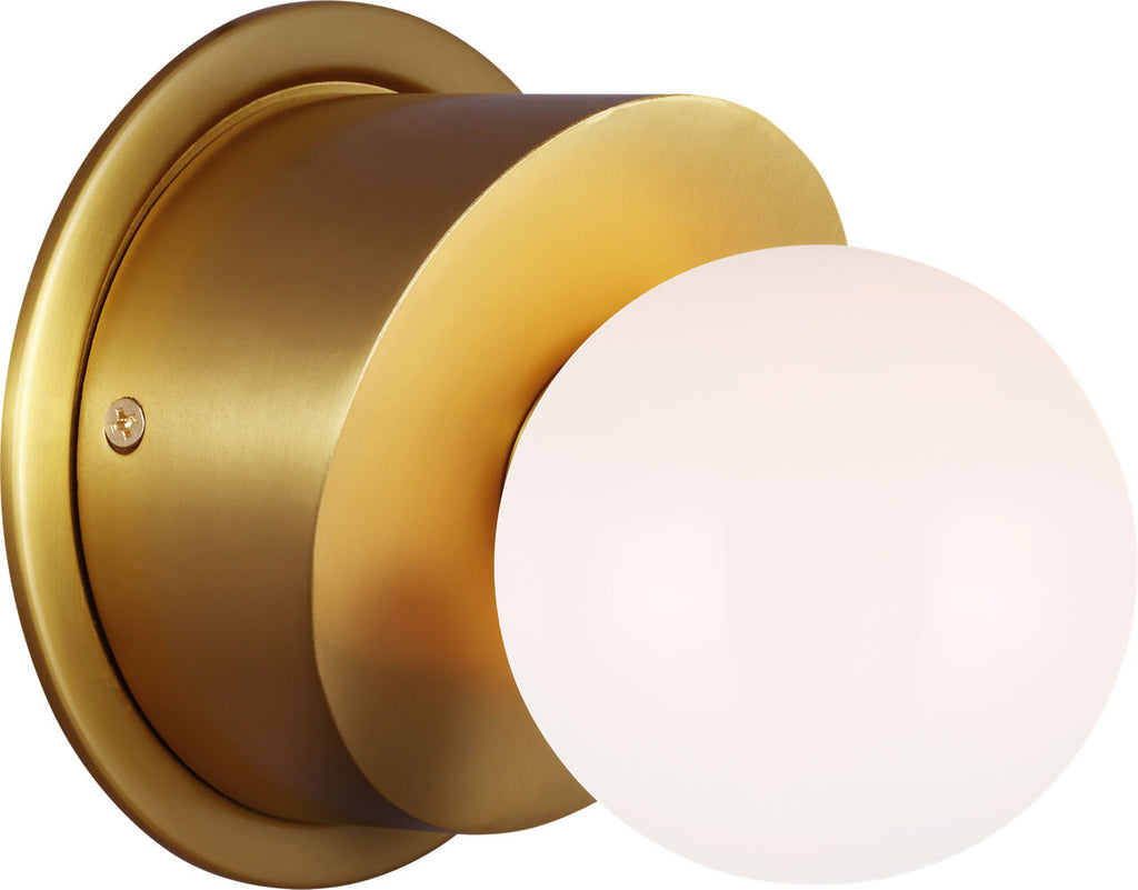Nodes Large Angled Sconce | Burnished Brass