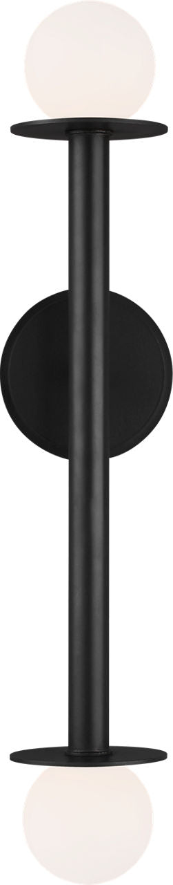 Nodes Double Sconce | Midnight Black