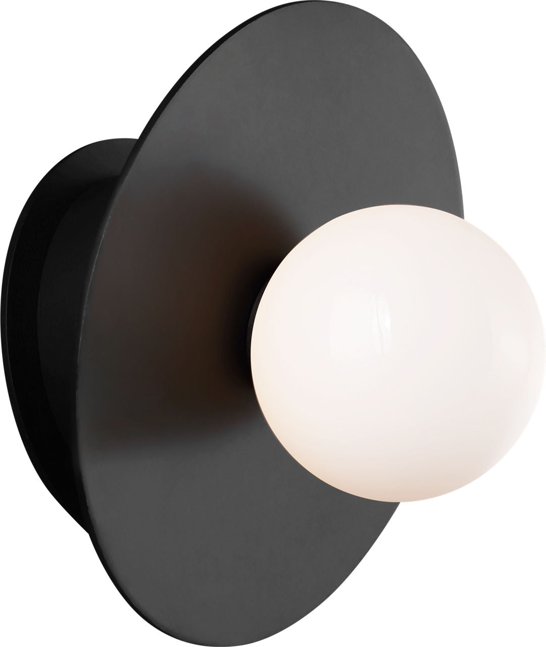 Nodes Large Angled Sconce | Midnight Black