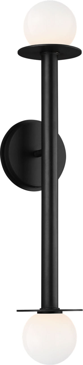 Nodes Double Sconce | Midnight Black