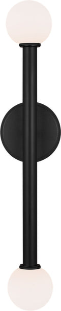 Nodes Double Sconce | Midnight Black