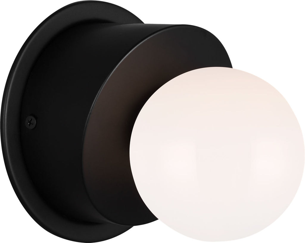 Nodes Large Angled Sconce | Midnight Black