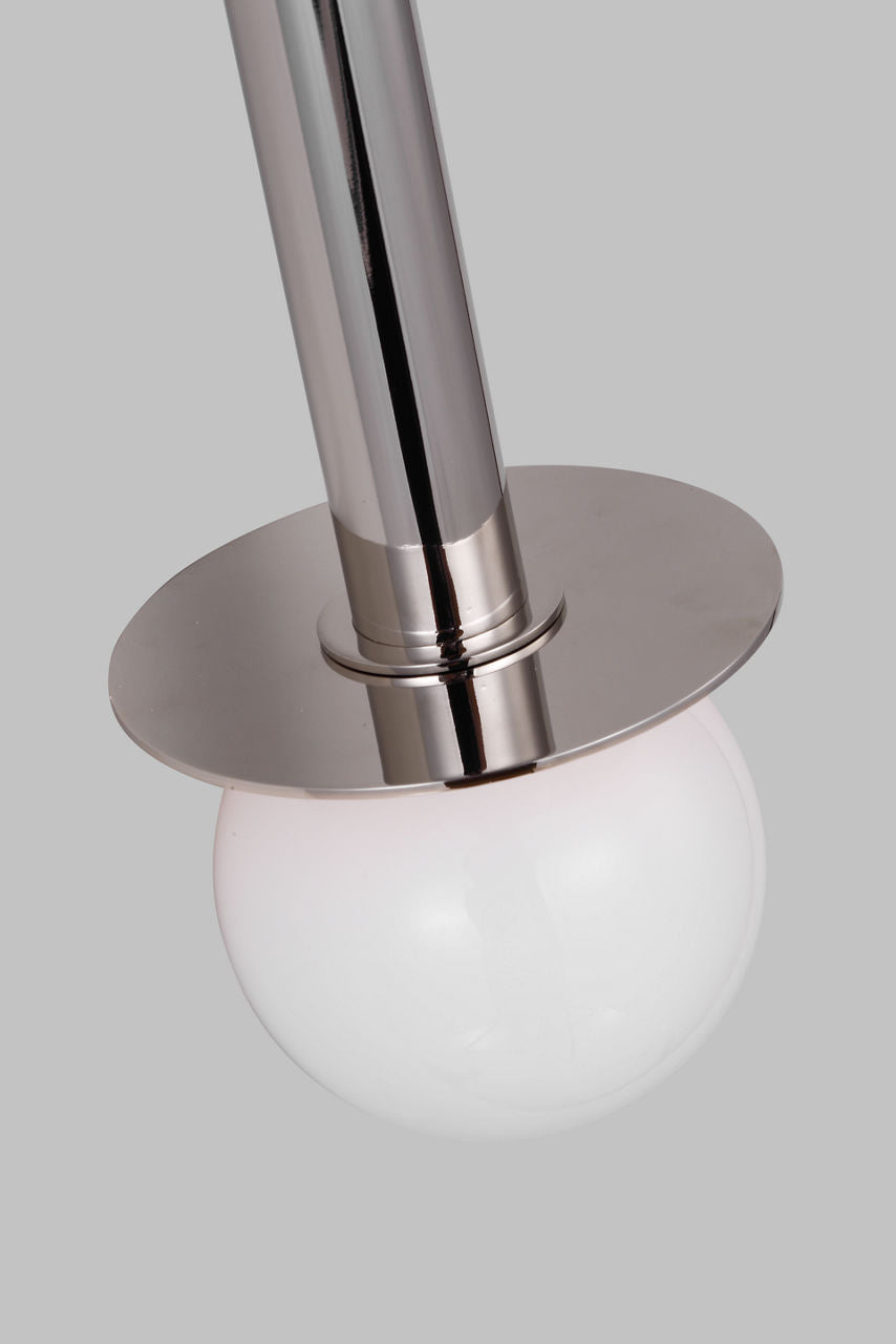 Nodes Double Sconce | Polished Nickel