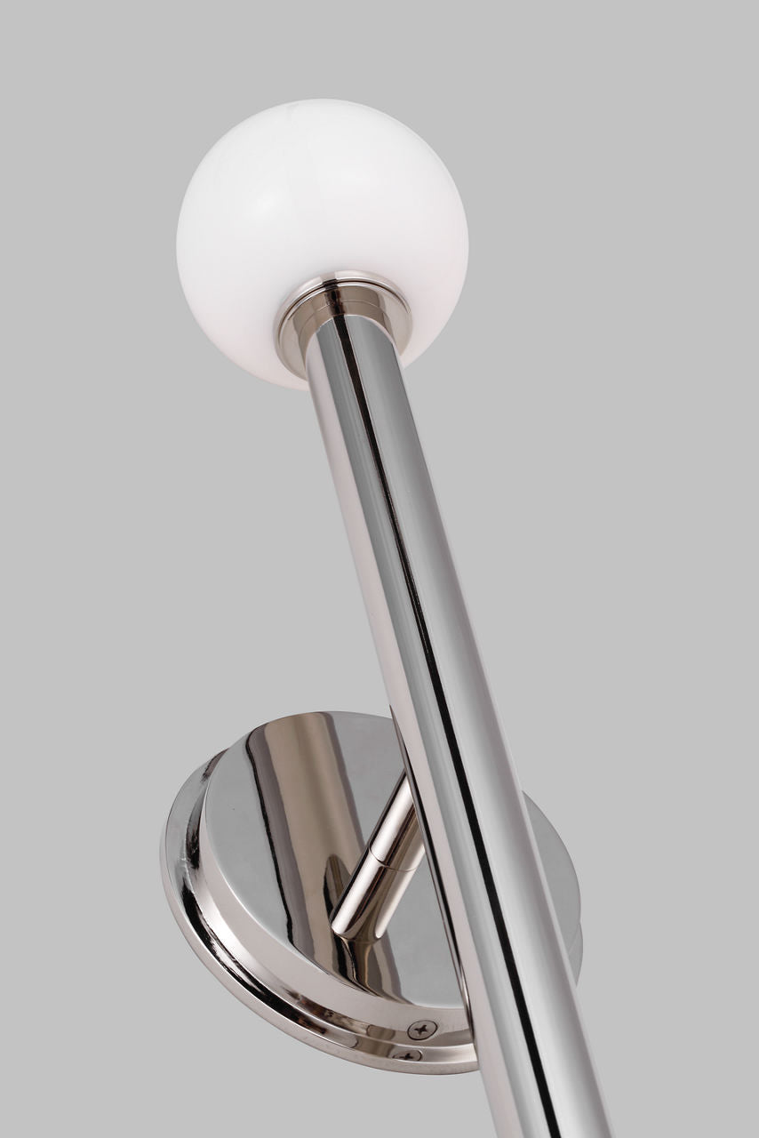 Nodes Double Sconce | Polished Nickel