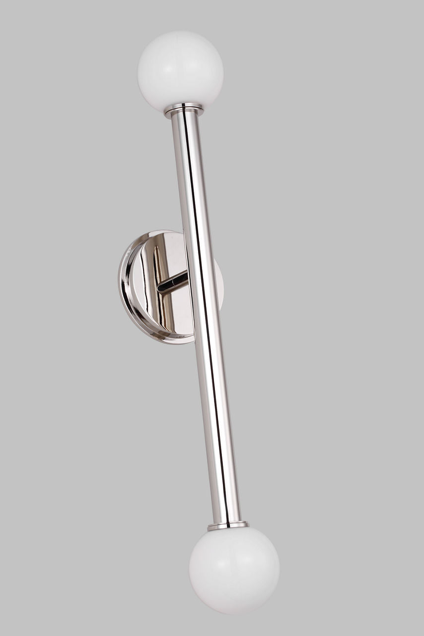 Nodes Double Sconce | Polished Nickel