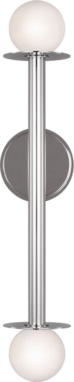 Nodes Double Sconce | Polished Nickel