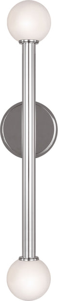 Nodes Double Sconce | Polished Nickel