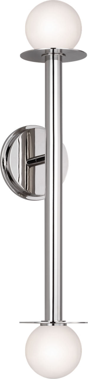 Nodes Double Sconce | Polished Nickel