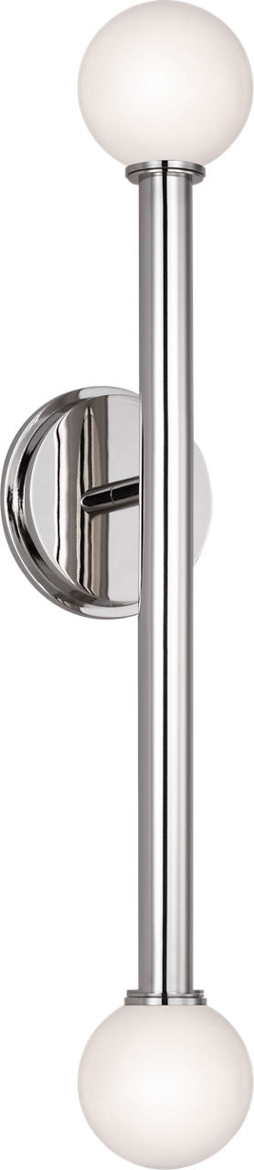 Nodes Double Sconce | Polished Nickel