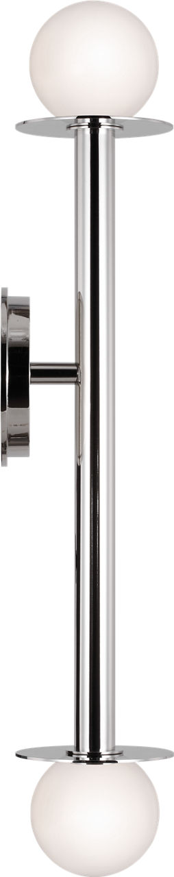 Nodes Double Sconce | Polished Nickel