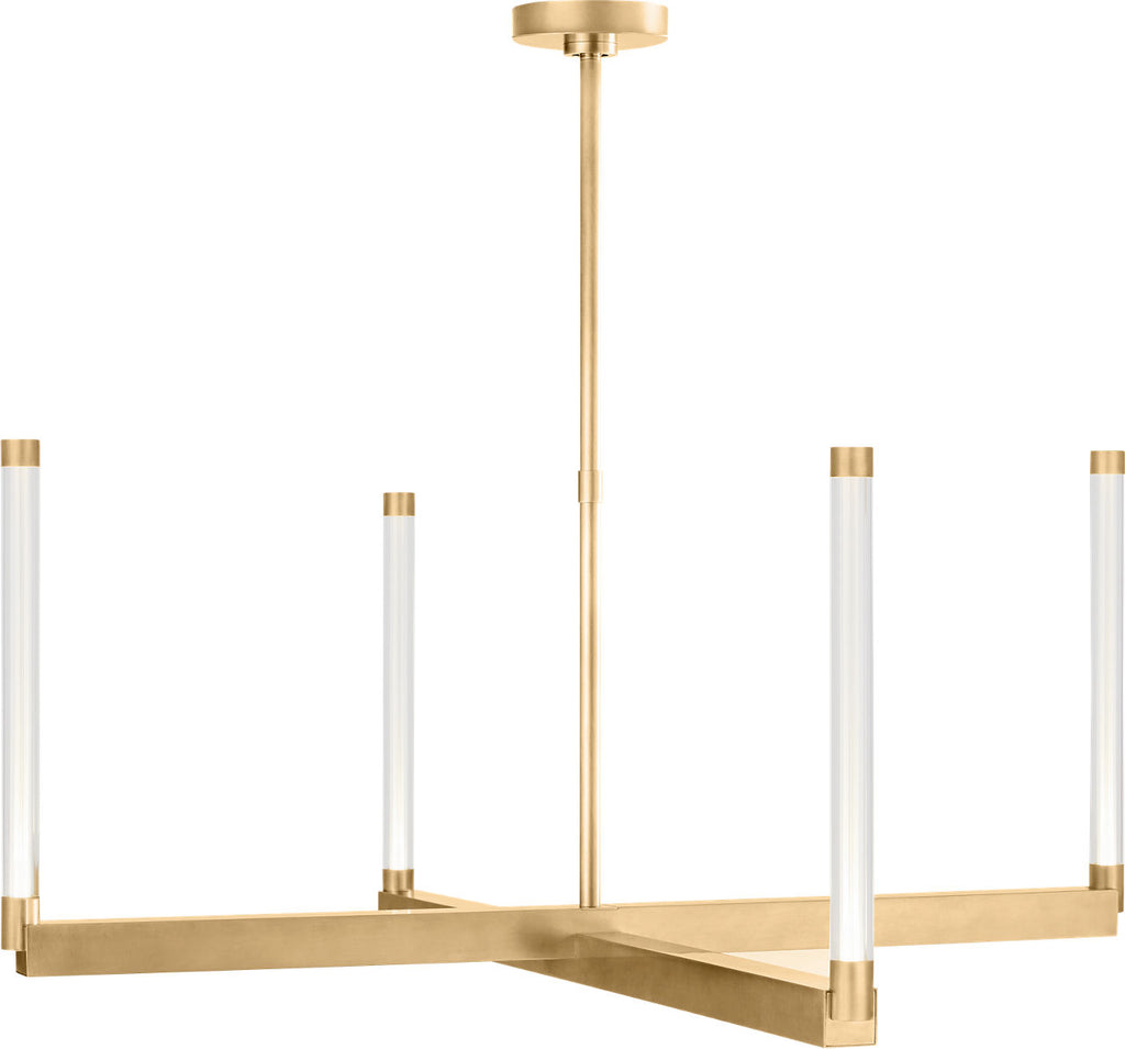 Phobos Large Chandelier Natural Brass Integrated LED 2700K 90 CRI 277V