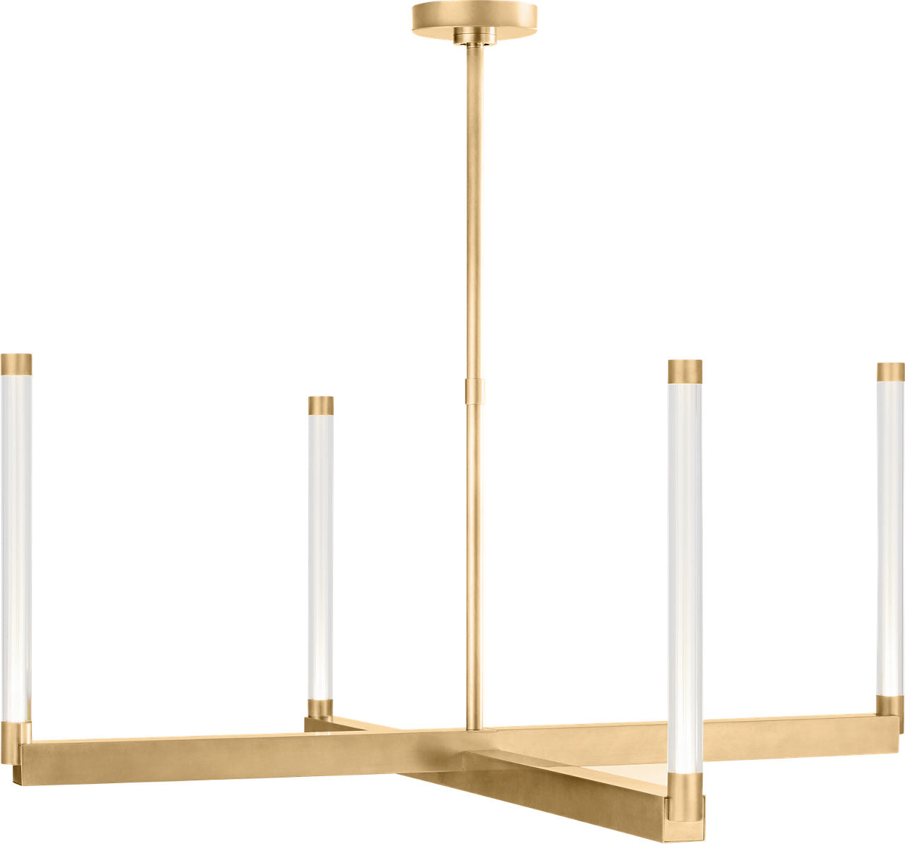 Phobos Large Chandelier Natural Brass Integrated LED 2700K 90 CRI 277V