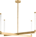Phobos Large Chandelier Natural Brass Integrated LED 2700K 90 CRI 277V