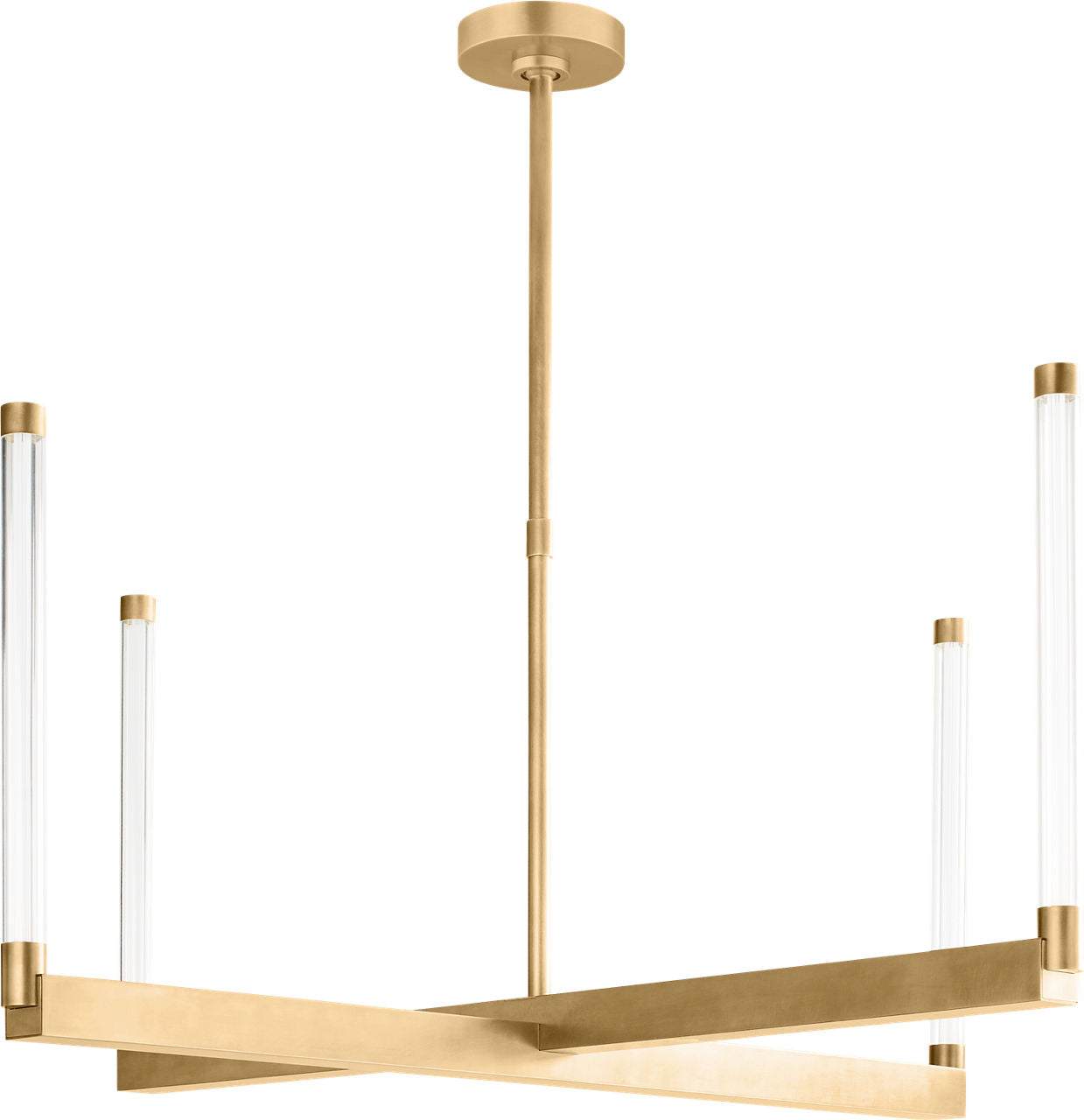 Phobos Large Chandelier Natural Brass Integrated LED 2700K 90 CRI 277V