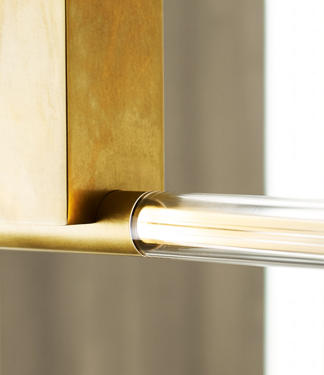 Phobos Large Linear Natural Brass LED 2700K 90 CRI 120-277V