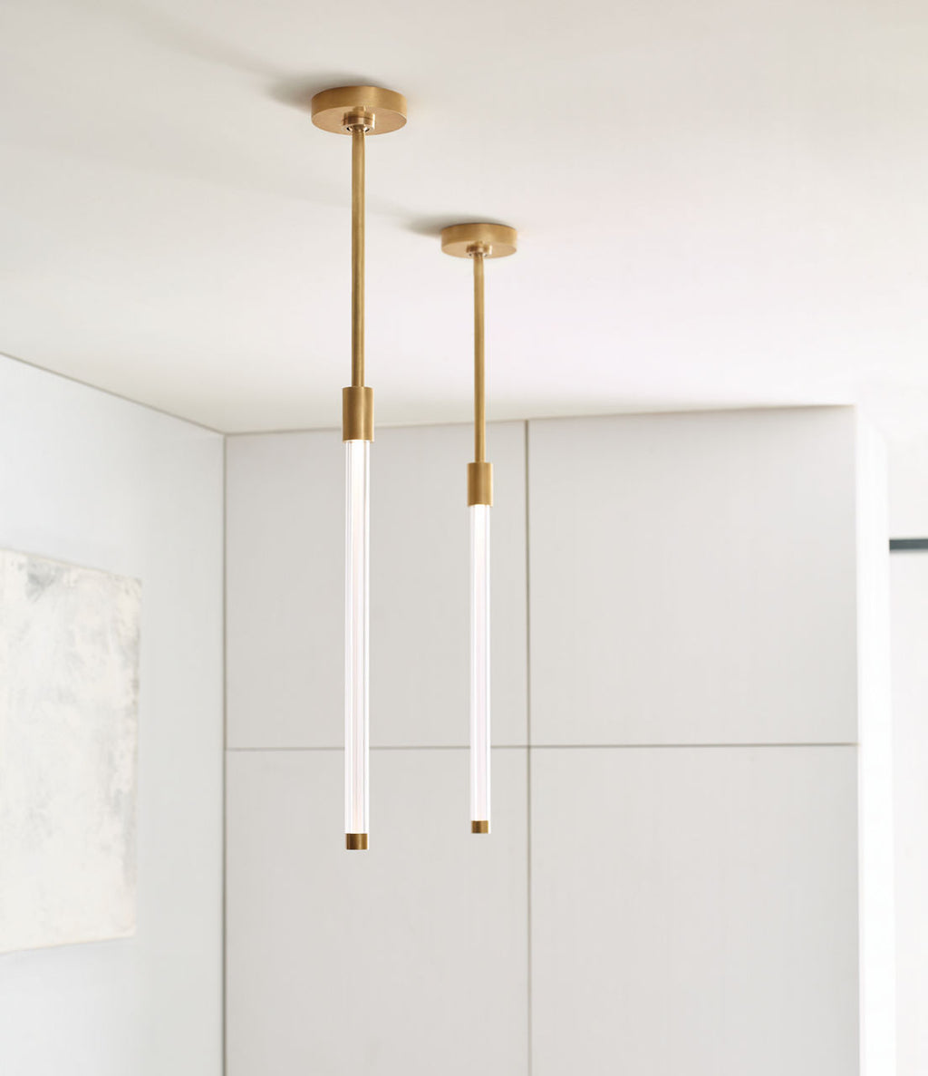 Phobos Small Pendant Natural Brass 2700K 90 CRI integrated led 90 cri 2700k 277v