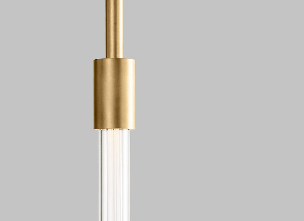 Phobos Small Pendant Natural Brass 2700K 90 CRI integrated led 90 cri 2700k 277v
