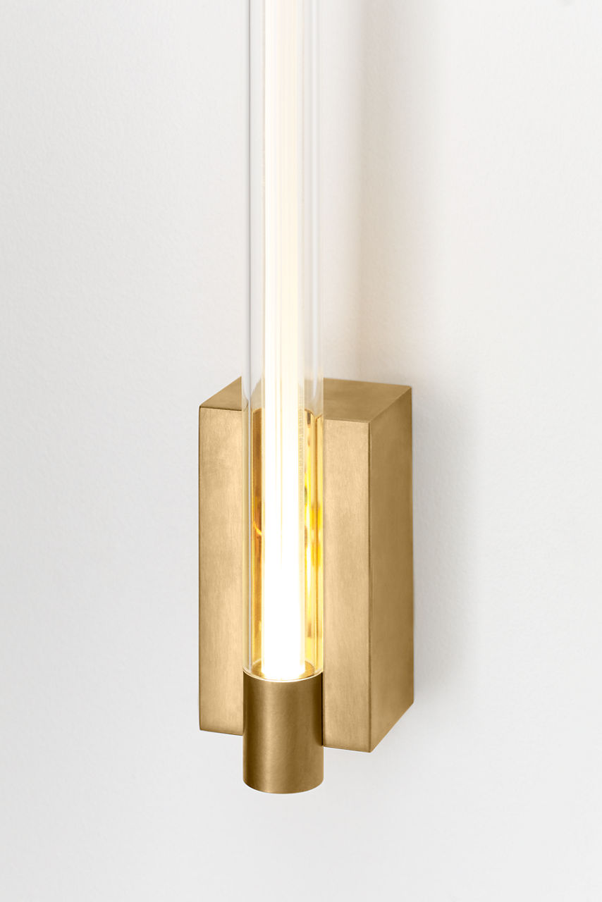 Phobos 1 Light Wall Sconce Natural Brass 2700K 90 CRI integrated led 90 cri 2700k 120v
