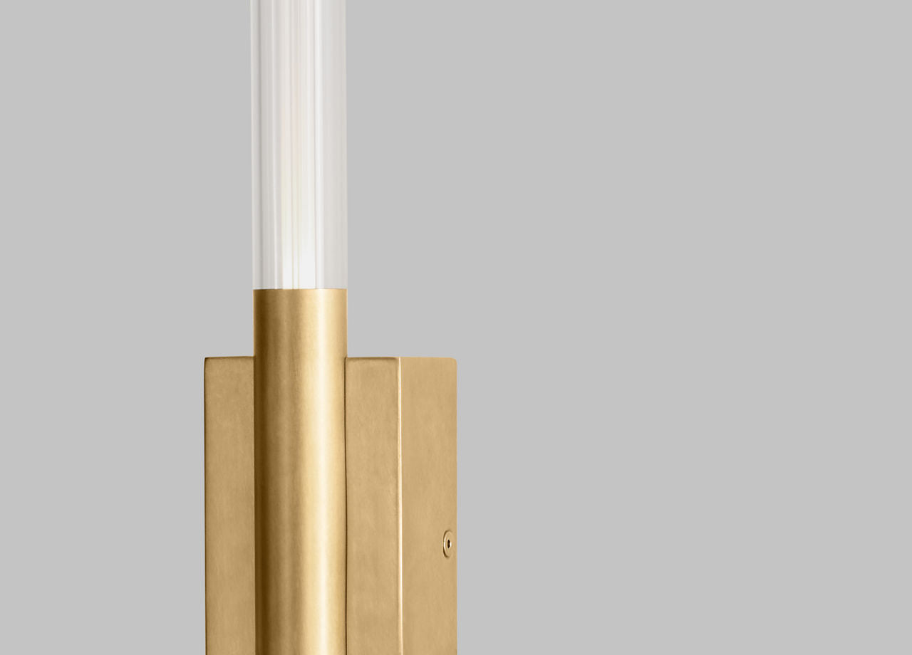 Phobos 1 Light Wall Sconce Natural Brass 2700K 90 CRI integrated led 90 cri 2700k 120v