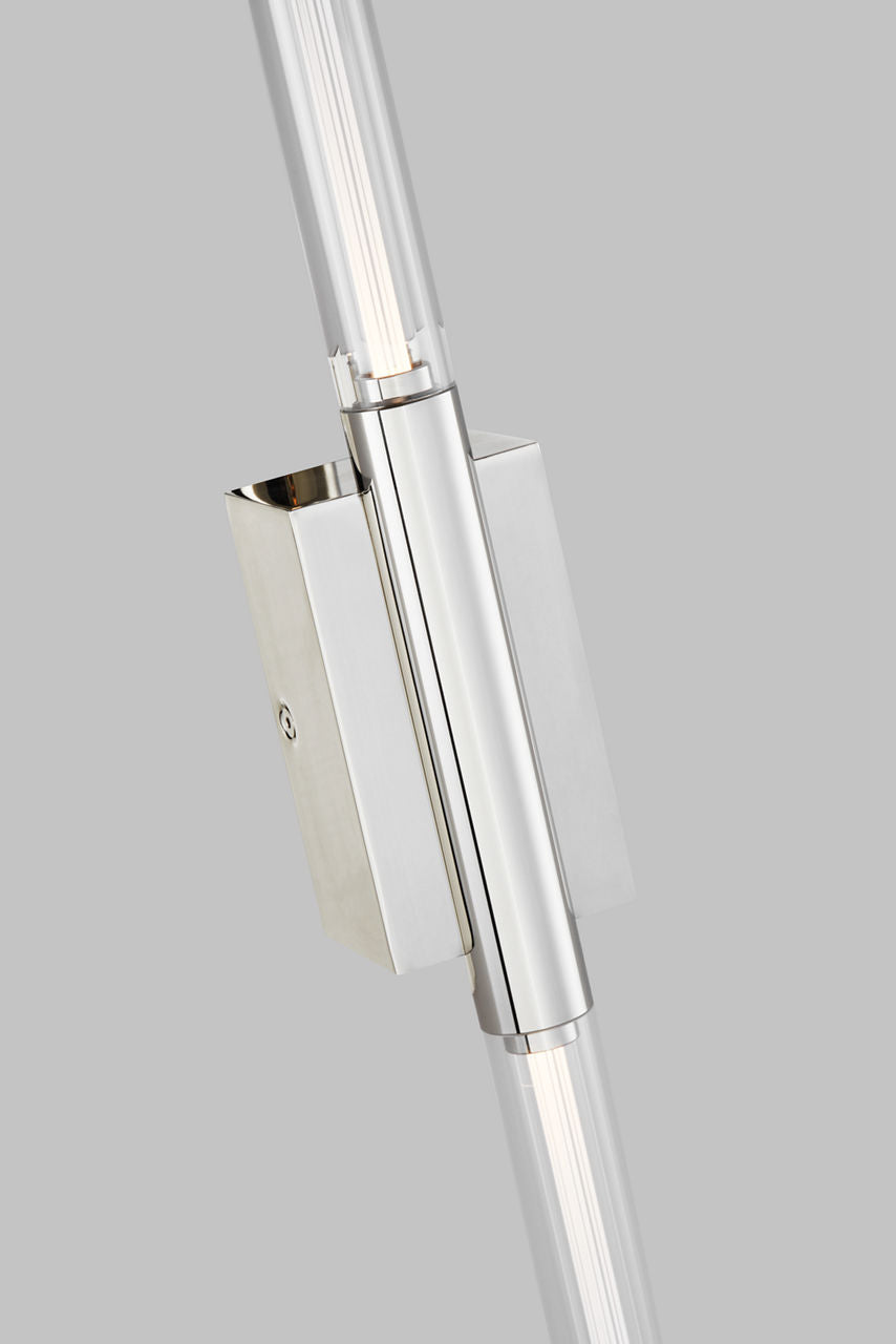 Phobos 2 Light Wall Sconce Polished Nickel LED 2700K 90 CRI 120-277V