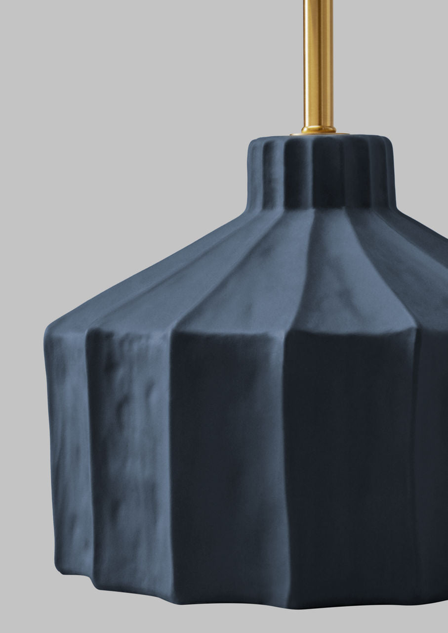 Veneto Medium Table Lamp Matte Medium Blue Wash Bulbs Included