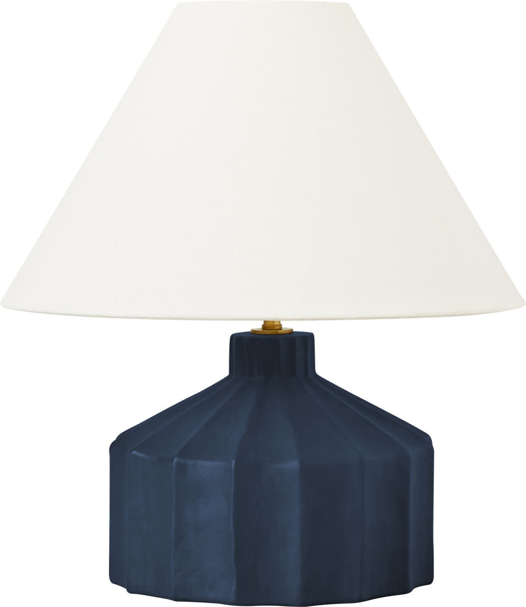 Veneto Small Table Lamp Matte Medium Blue Wash Bulbs Inc