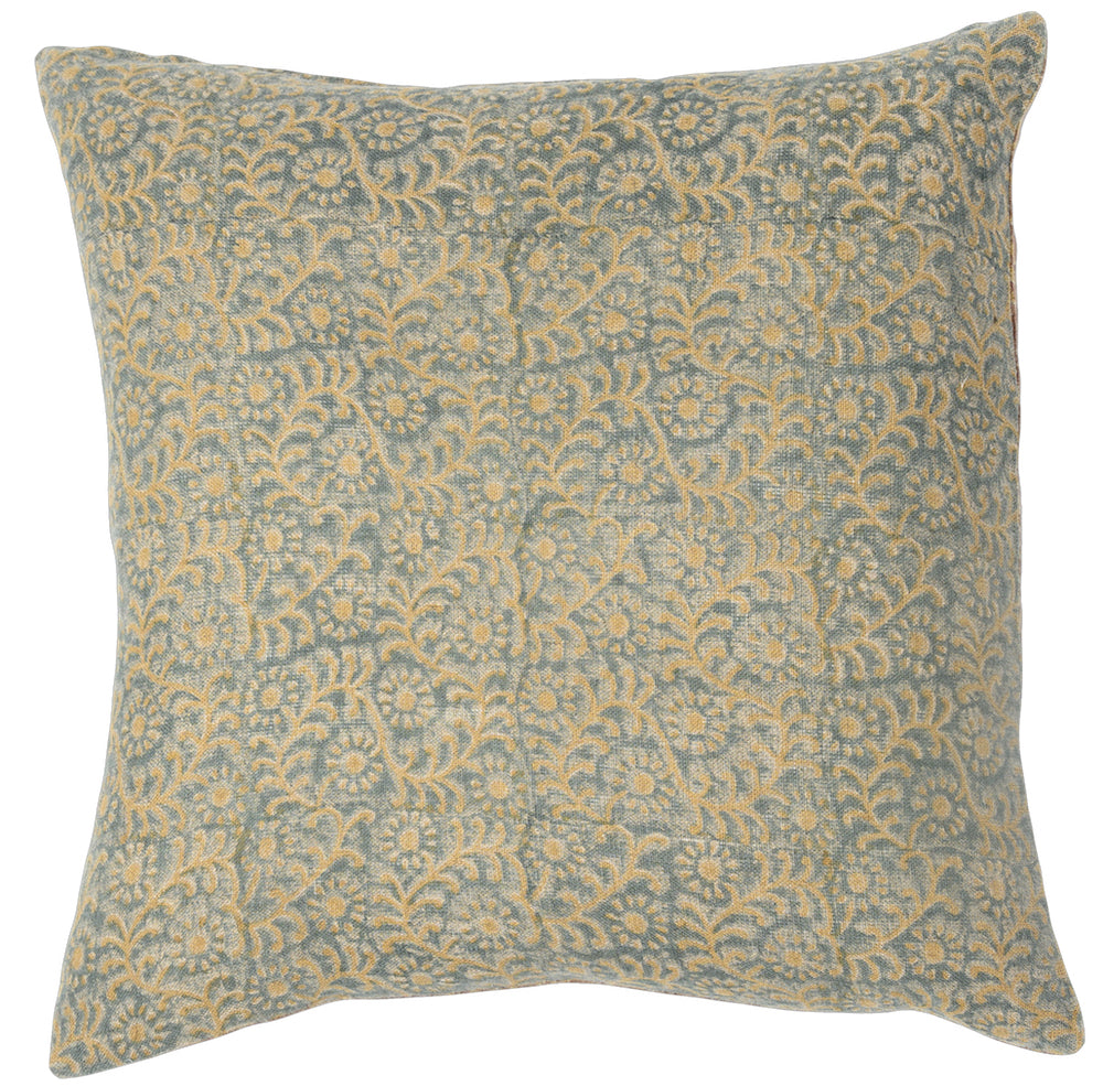 Kochin Teal Mustard Pillow