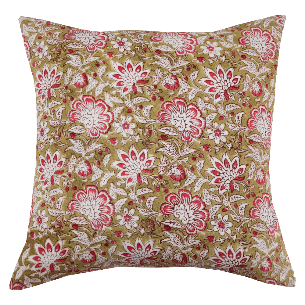 Kundan Ruby on White Pillow