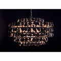 Vulcan Chandelier | Black Iron with Black Glass