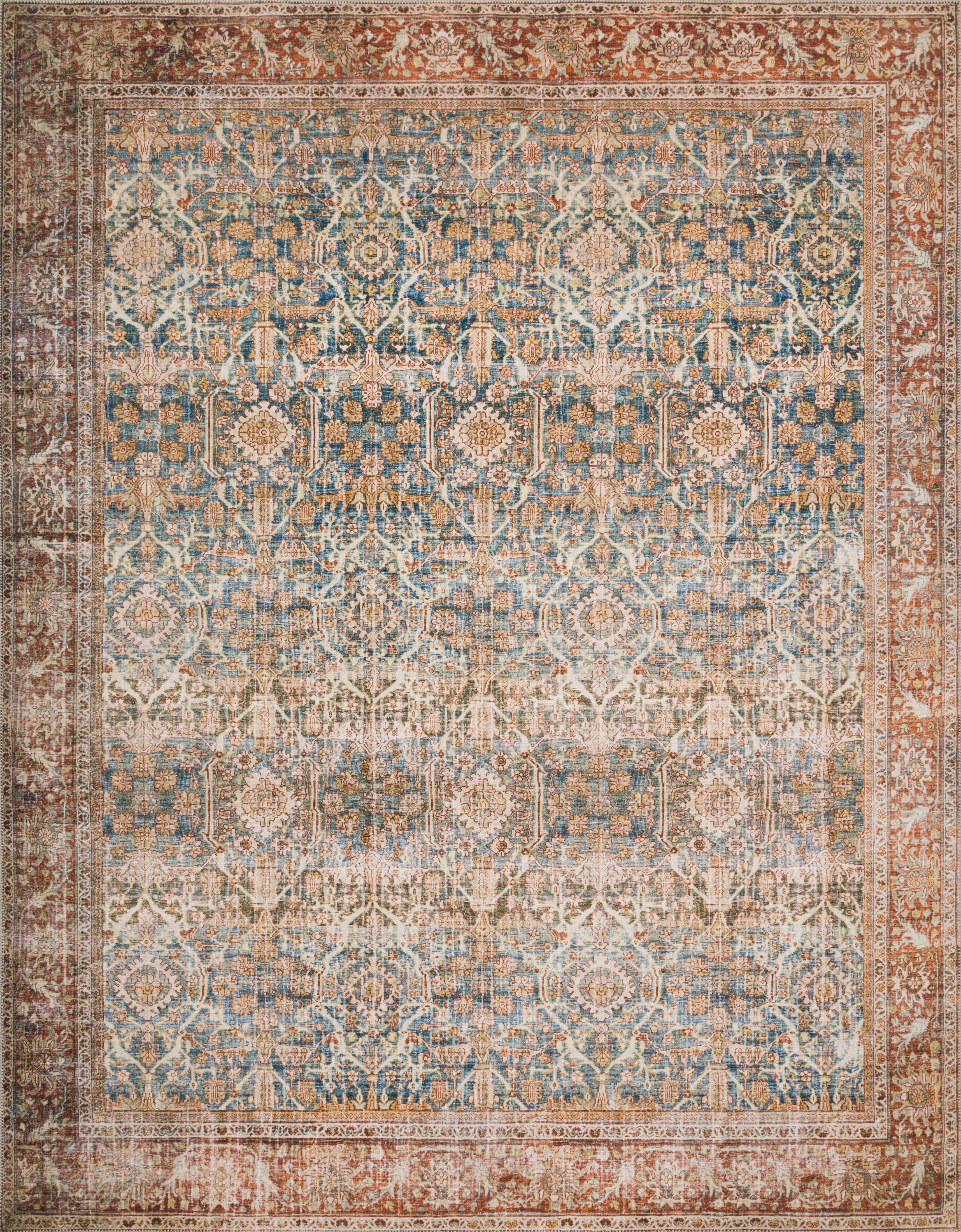 Loloi II | Layla Collection | Ocean / Rust | LAY-04