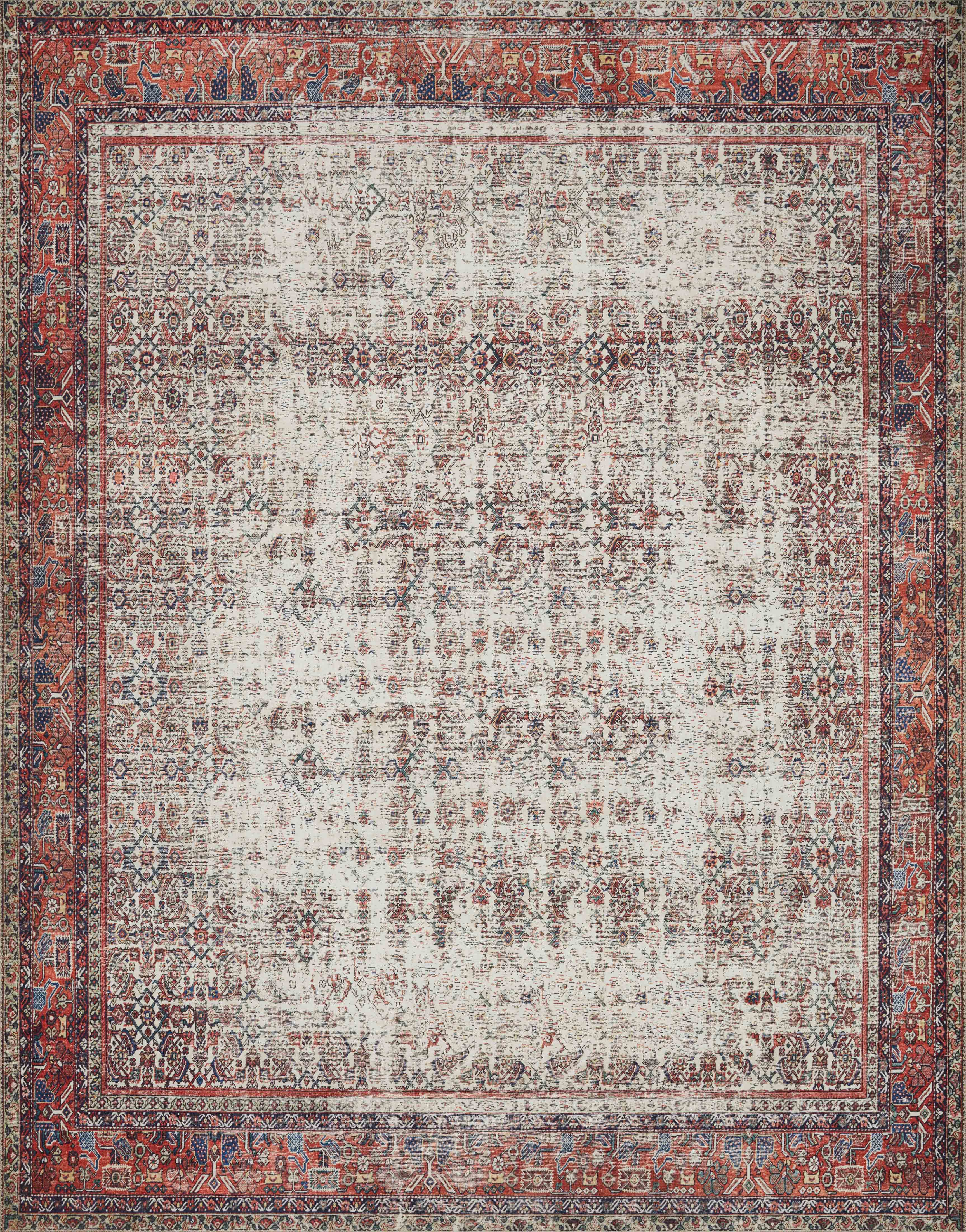 Loloi II | Layla Collection | Ivory / Brick | LAY-12