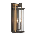 Lendel 8'' Twilight Bronze + Textured Gold Outdoor Sconce