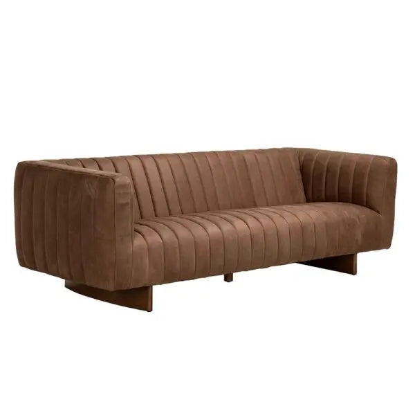 Khann Sofa | Orris Brown Leather