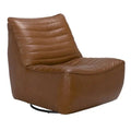 Mcclain Swivel Single Sofa | Roche Tan Leather