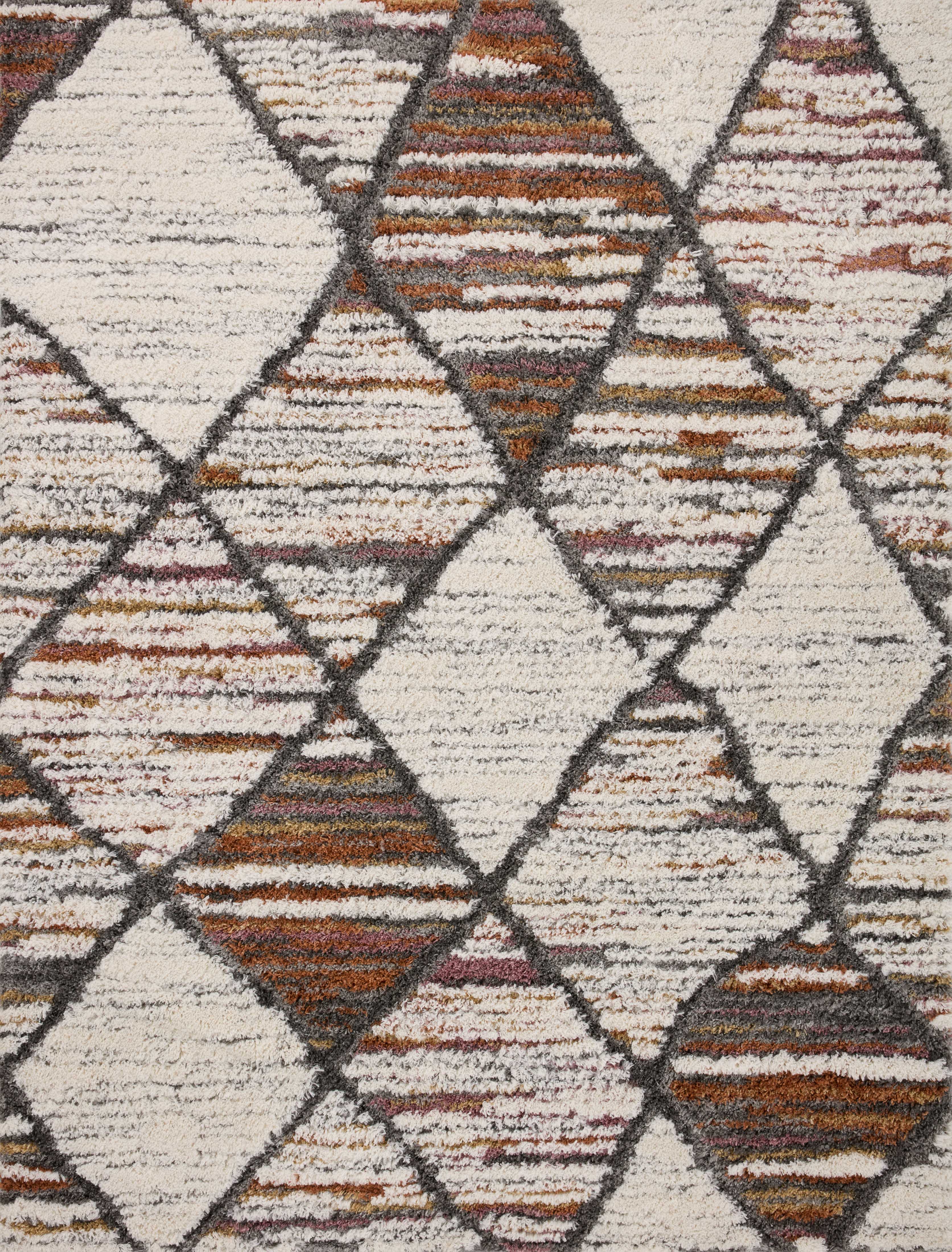 Loloi | Levitt Shag Collection | Ivory / Fiesta | LEV-05