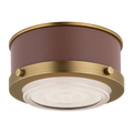 Marlowe Mini Flush Mount Time Worn Brass Bulbs Inc