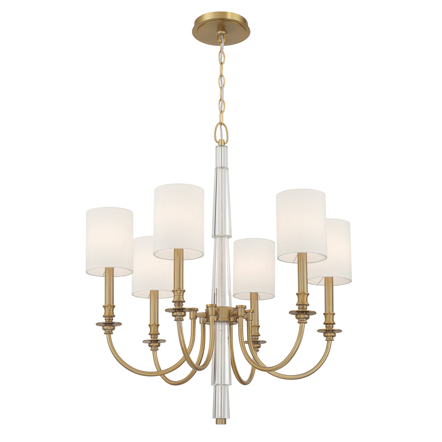 Lloyd 26'' Aged Brass Chandelier