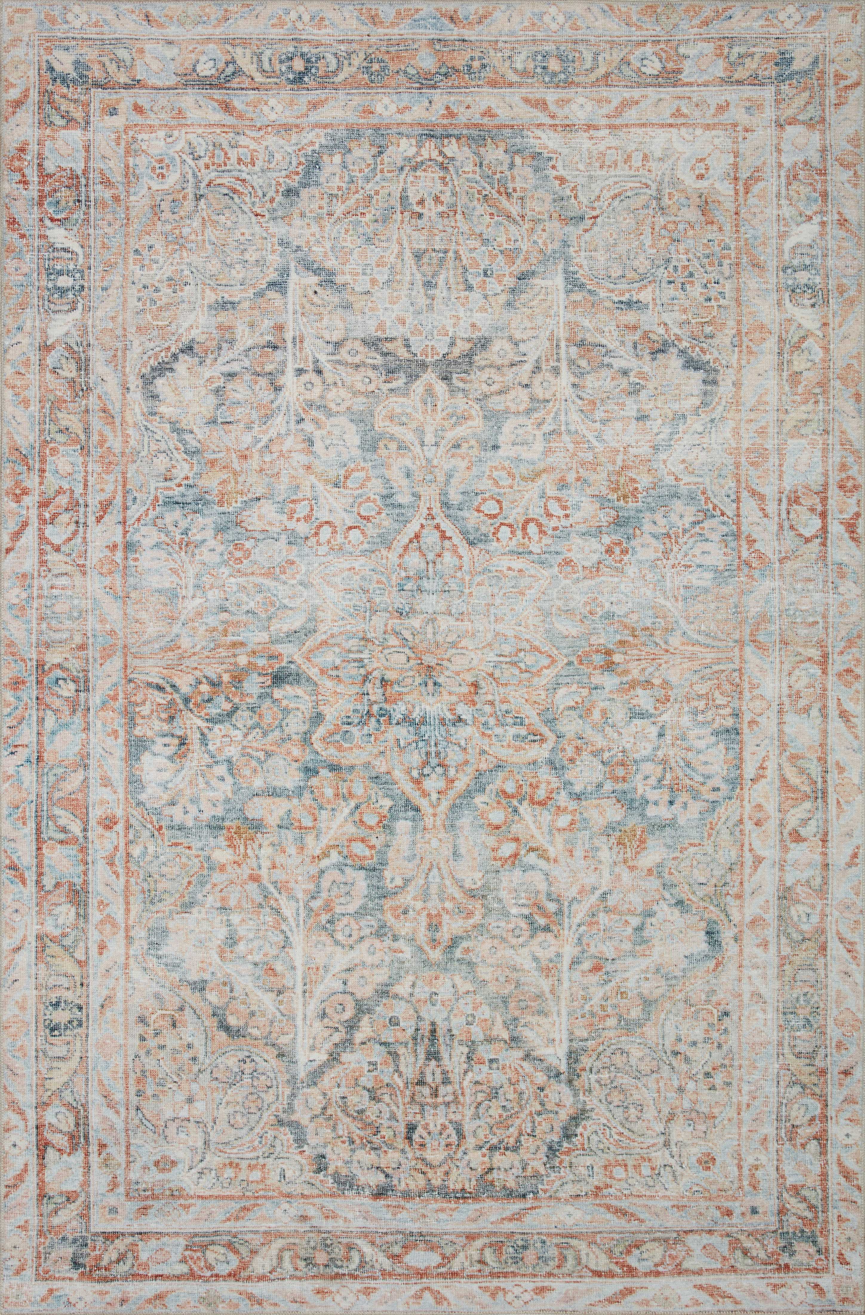 Magnolia Home by Joanna Gaines x Loloi | Lenna Collection | Ocean / Apricot | LEA-02